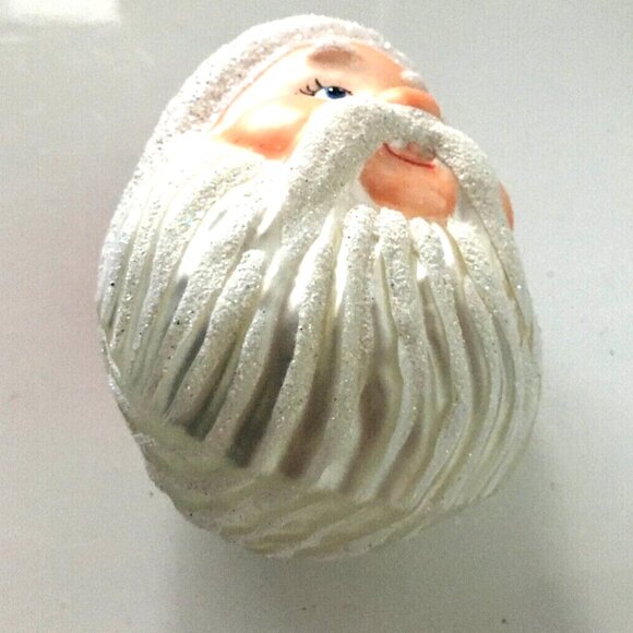 ✨NEW Authentic Christopher Radko Happy SANTA HEAD Cute Hand Blown Glass Ornament - Picture 5 of 8